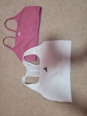 adidas Pink and White Racerback Bras